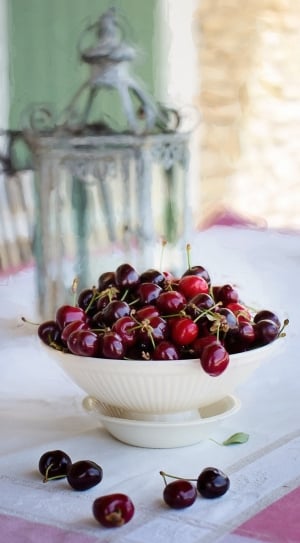 cherries in white bowl thumbnail