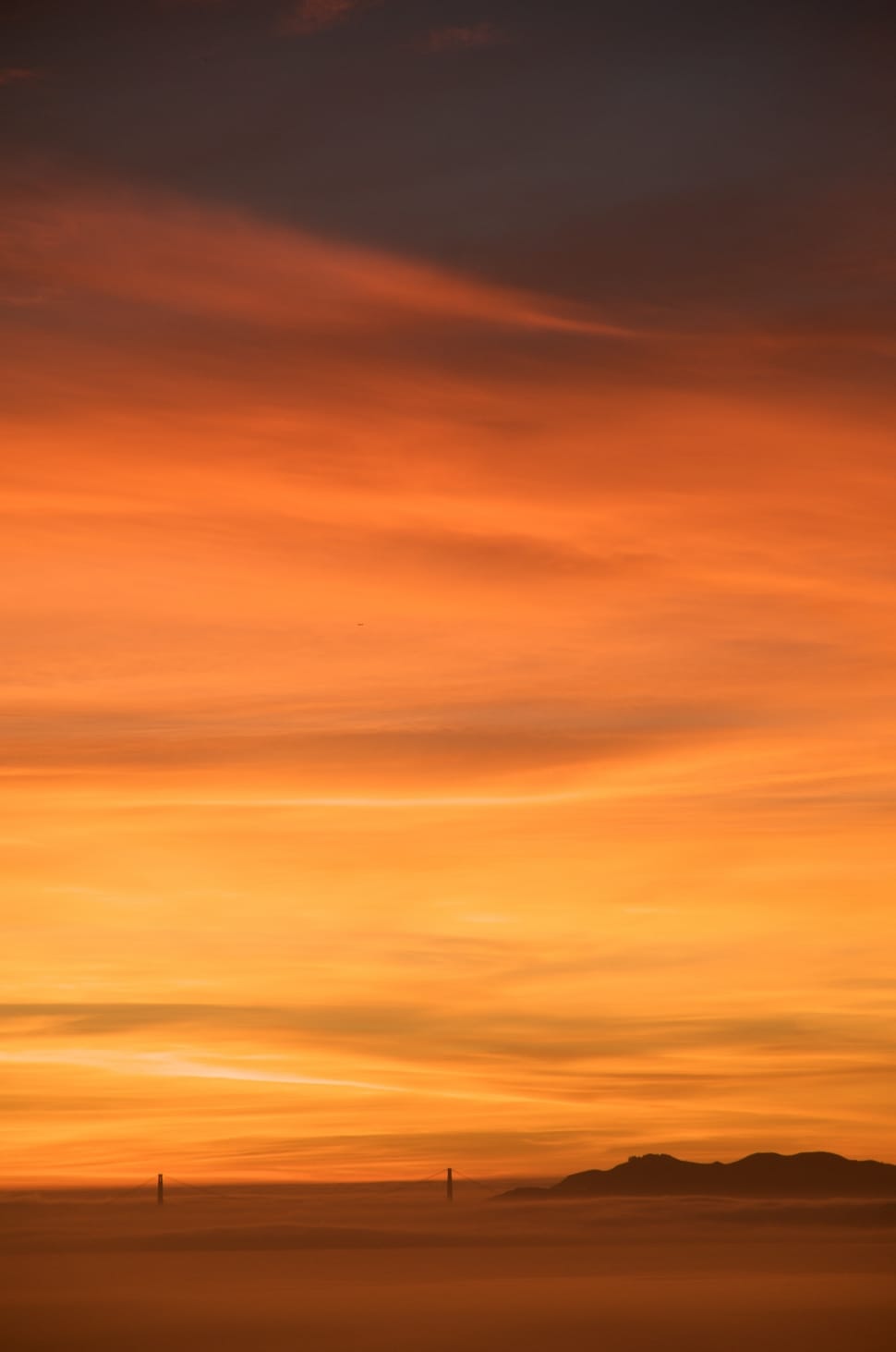 Cloudy, Sunset, Orange, Sky, Clouds, sunset, orange color preview