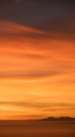 Cloudy, Sunset, Orange, Sky, Clouds, sunset, orange color thumbnail