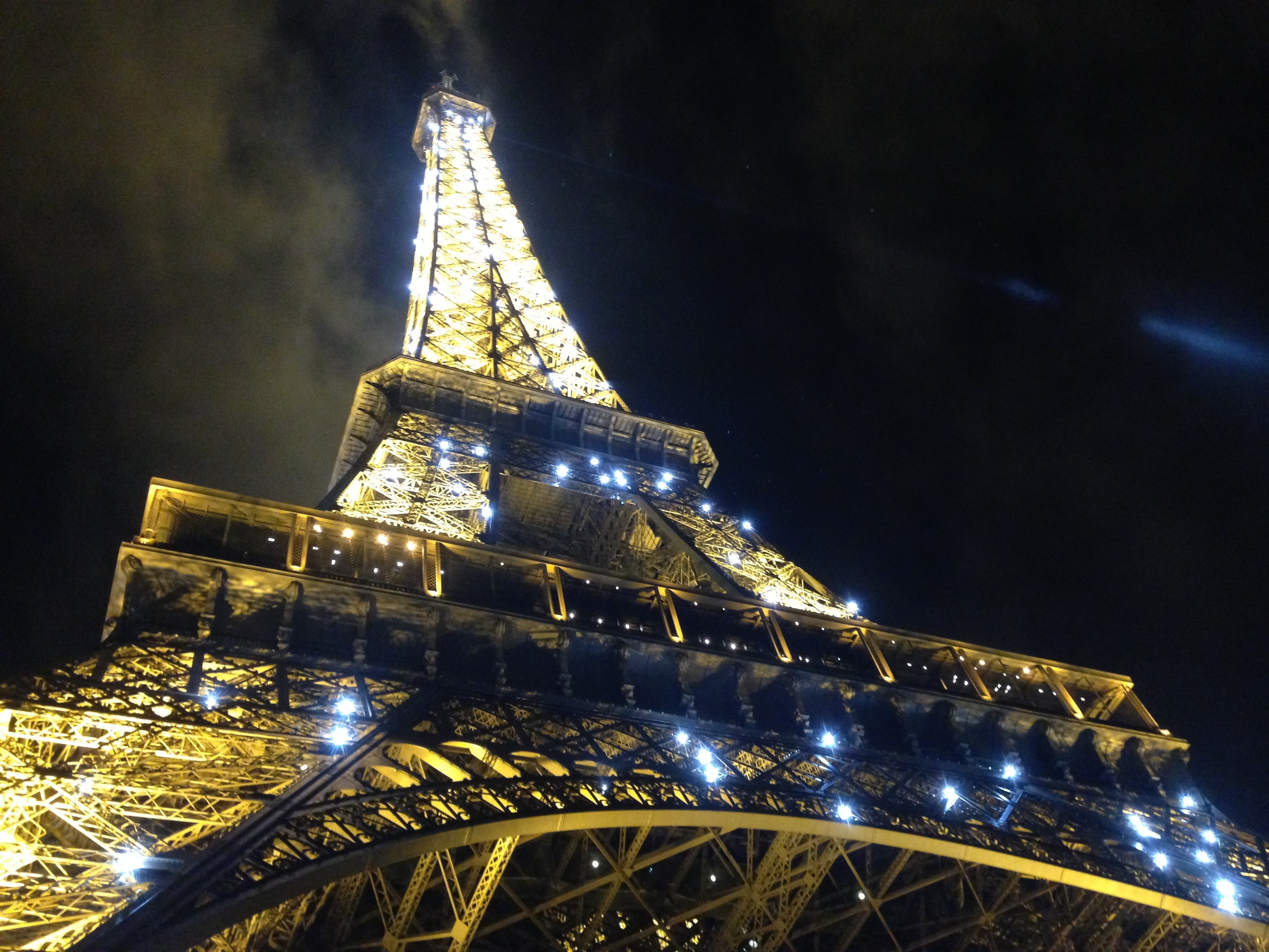 Eiffel Tower, Paris, Lights, France, night, illuminated