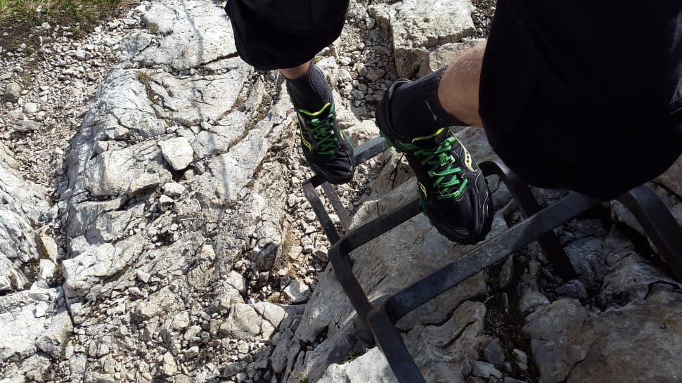black and green lace hiking shoes preview