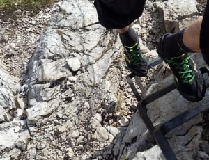 black and green lace hiking shoes thumbnail