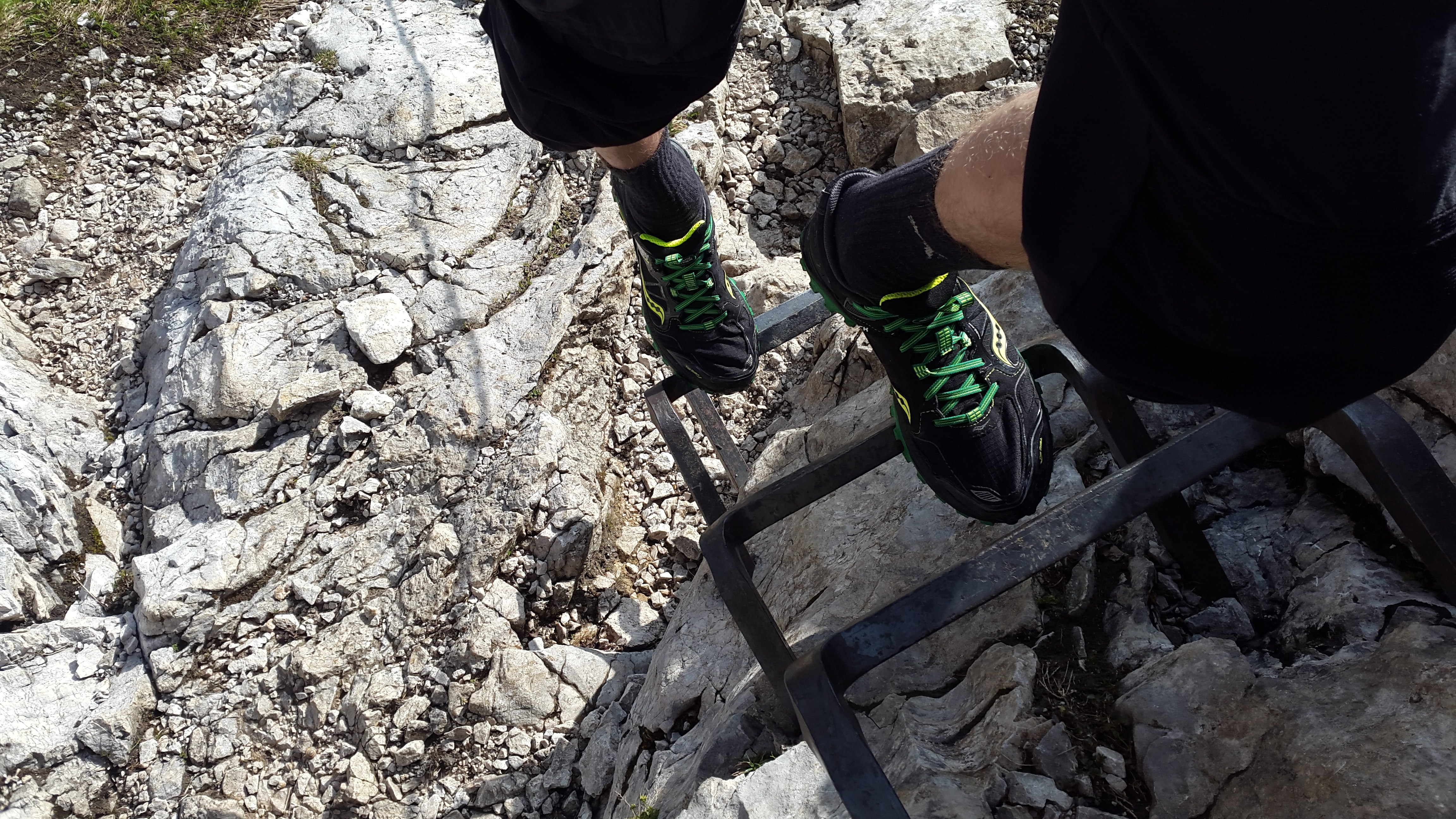black and green lace hiking shoes