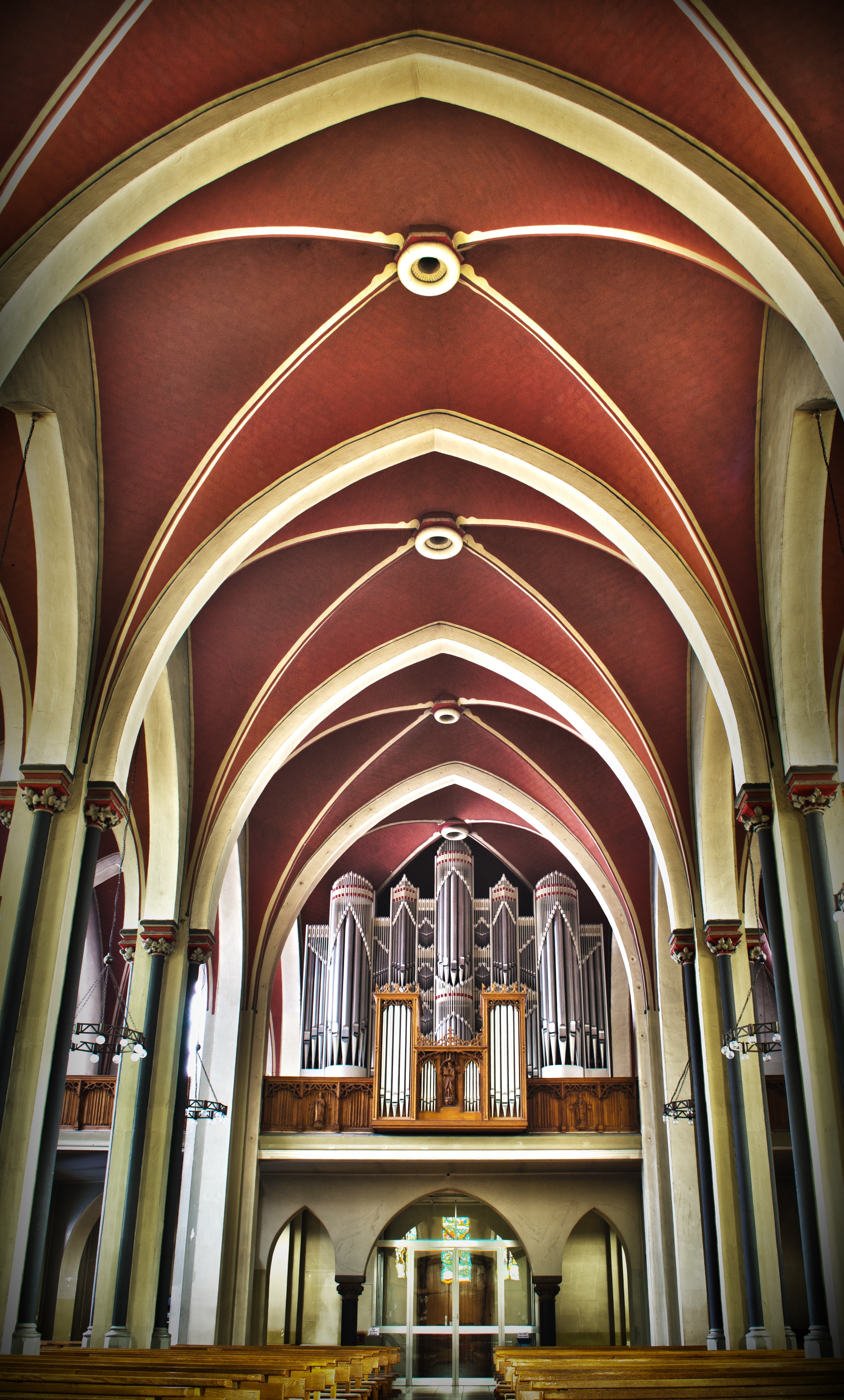 Church, Organ, Nave, St, Jacob, Germany, arch, architecture
