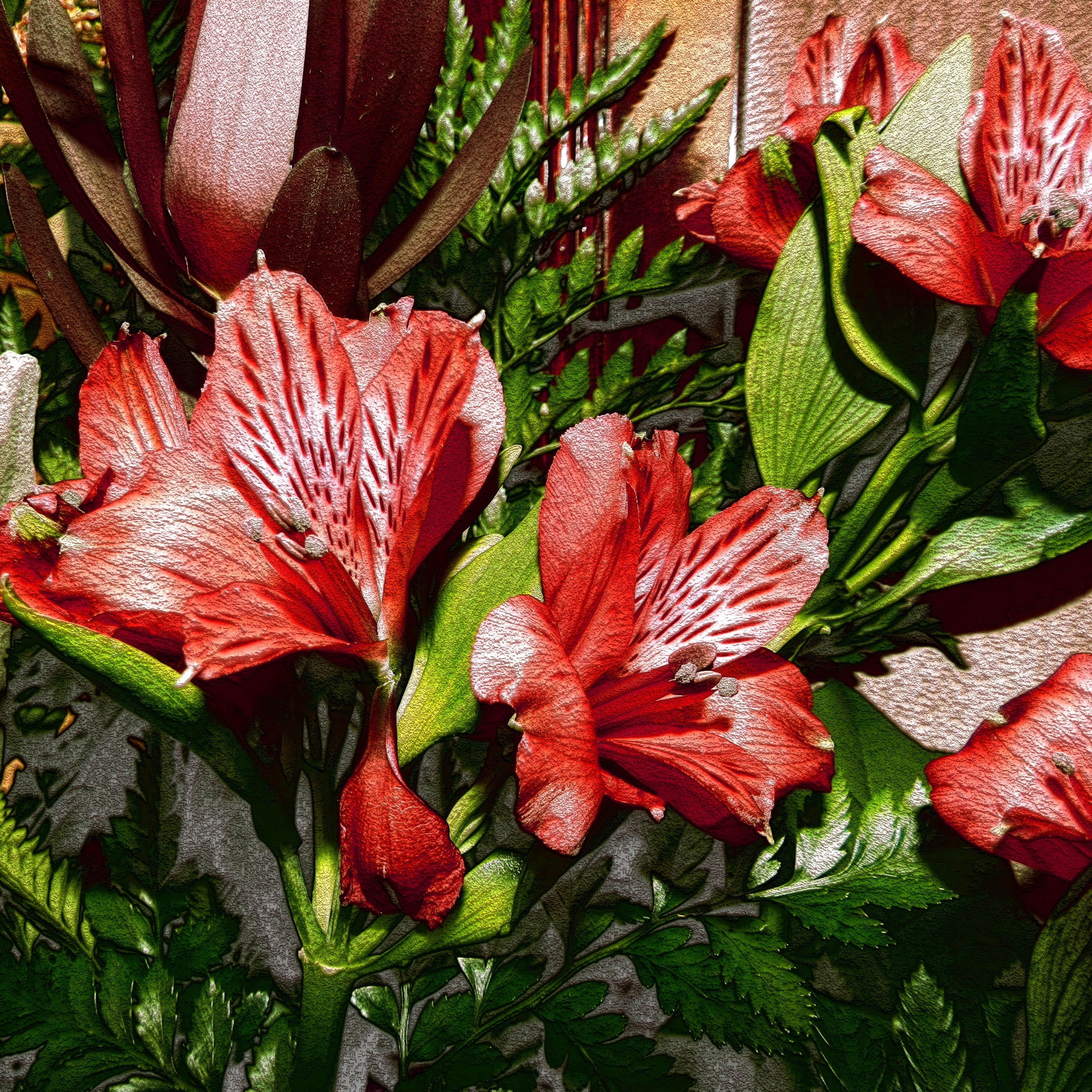 red peruvian lilies