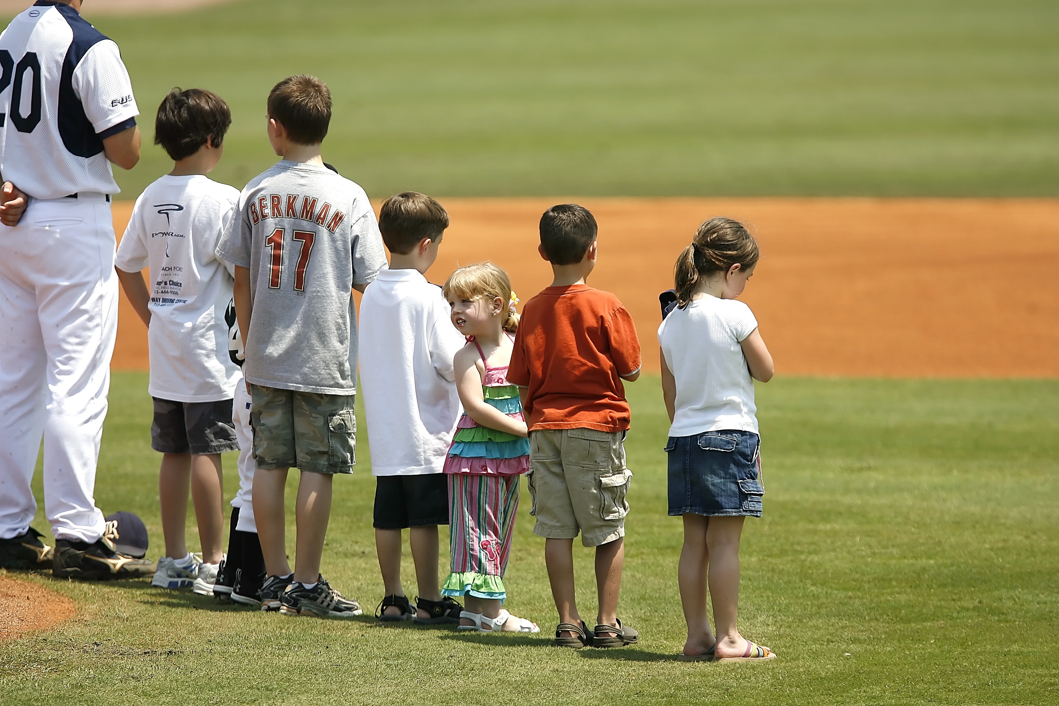National Anthem, Baseball Game, sport, grass
