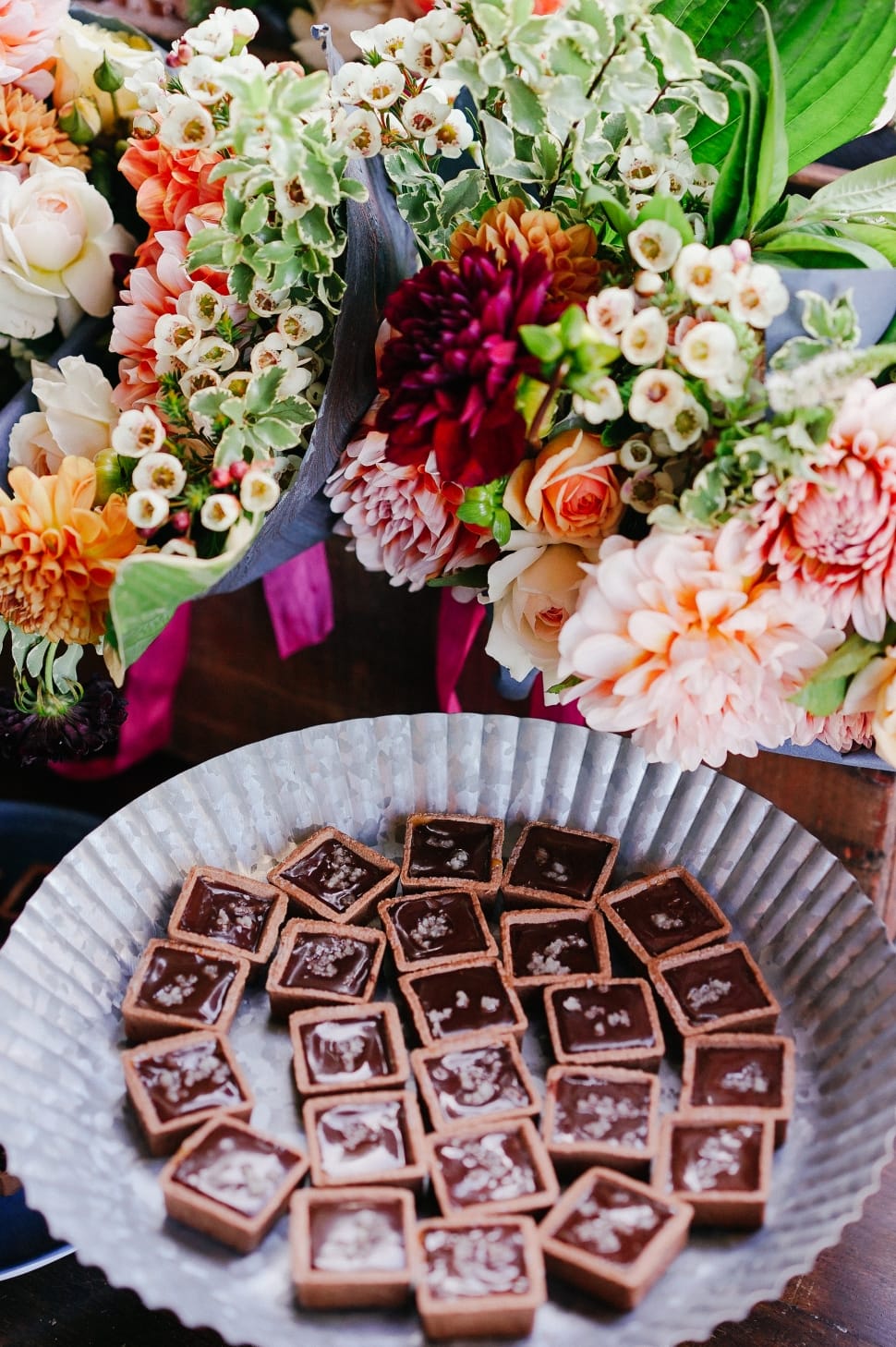 square chocolate lot with flower preview