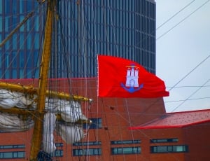 Flag, Ship, Hamburg, Sailing Vessel, Red, red, architecture thumbnail