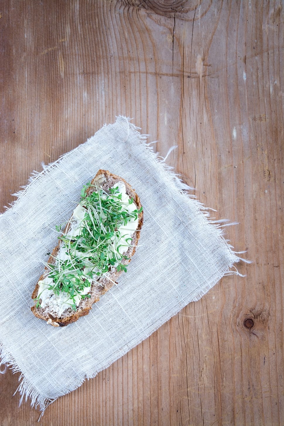 Cress, Bread, Bread And Butter, food and drink, wood - material preview