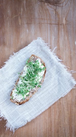 Cress, Bread, Bread And Butter, food and drink, wood - material thumbnail