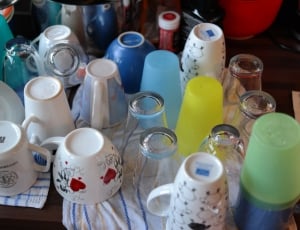 assorted ceramic mugs and drinking glasses thumbnail