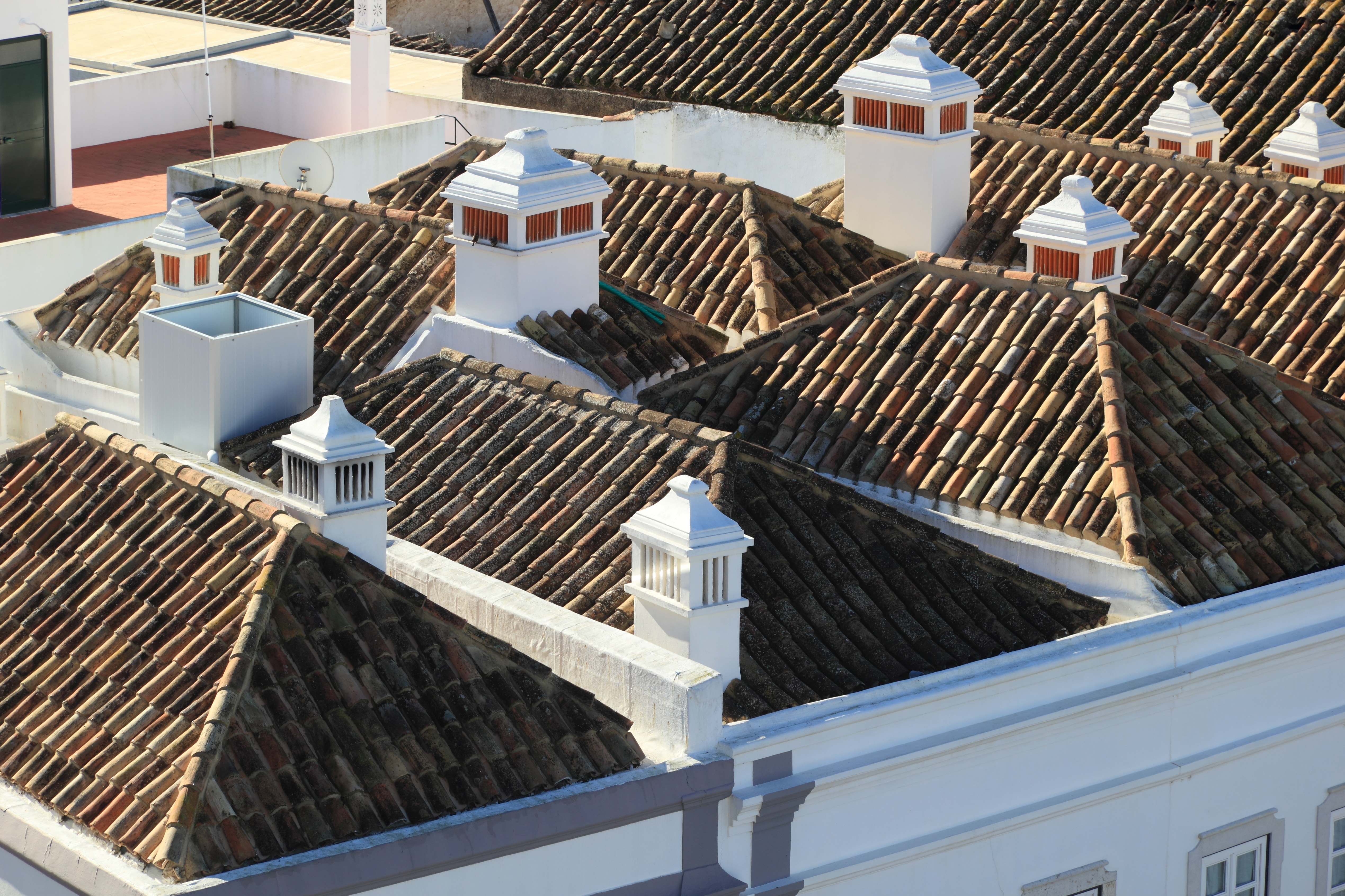 Portugal, Rooftops, Roof, Faro, industry, roof