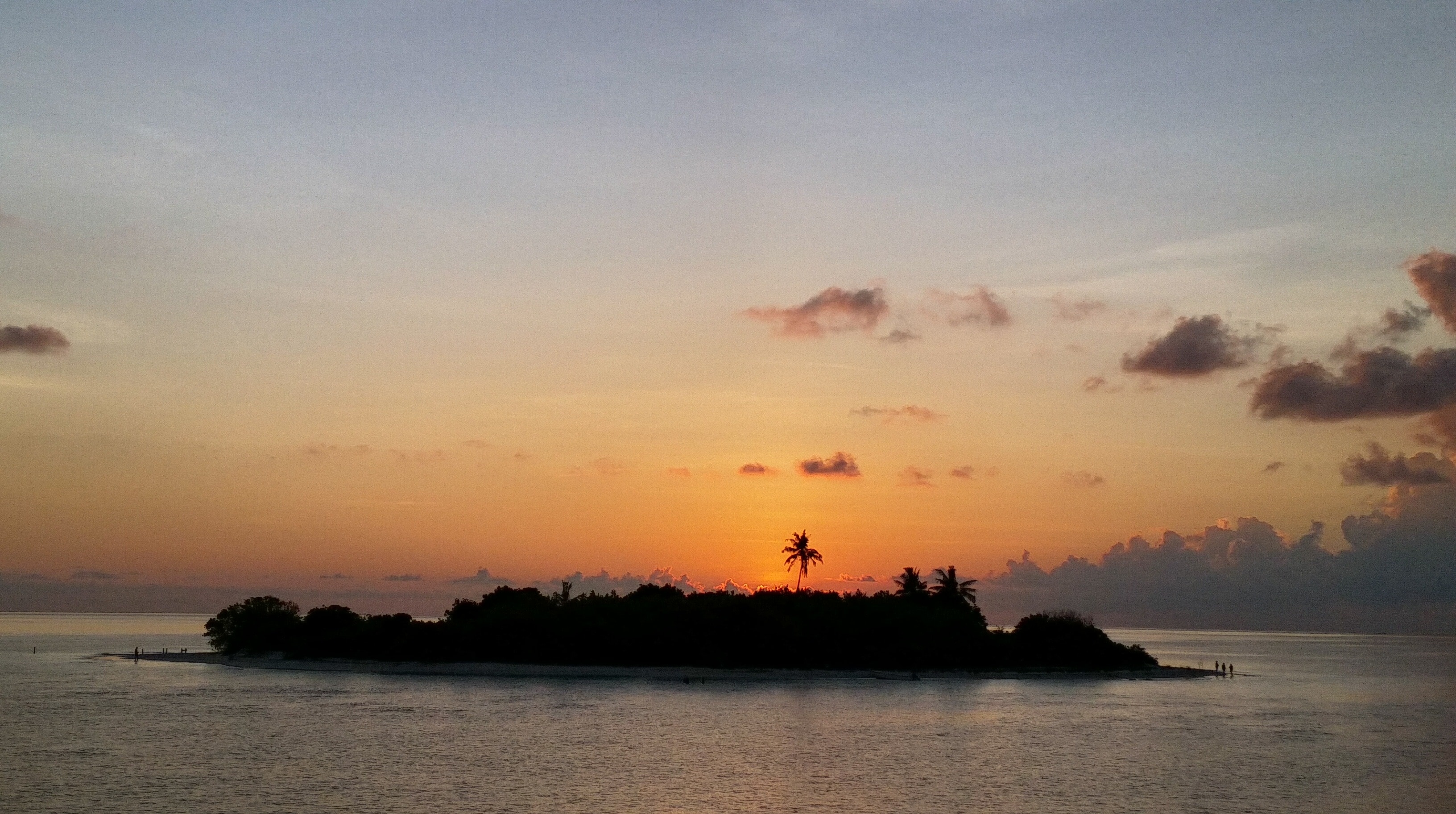 silhouette of islet