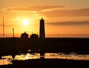 lighthouse silhouette photo thumbnail