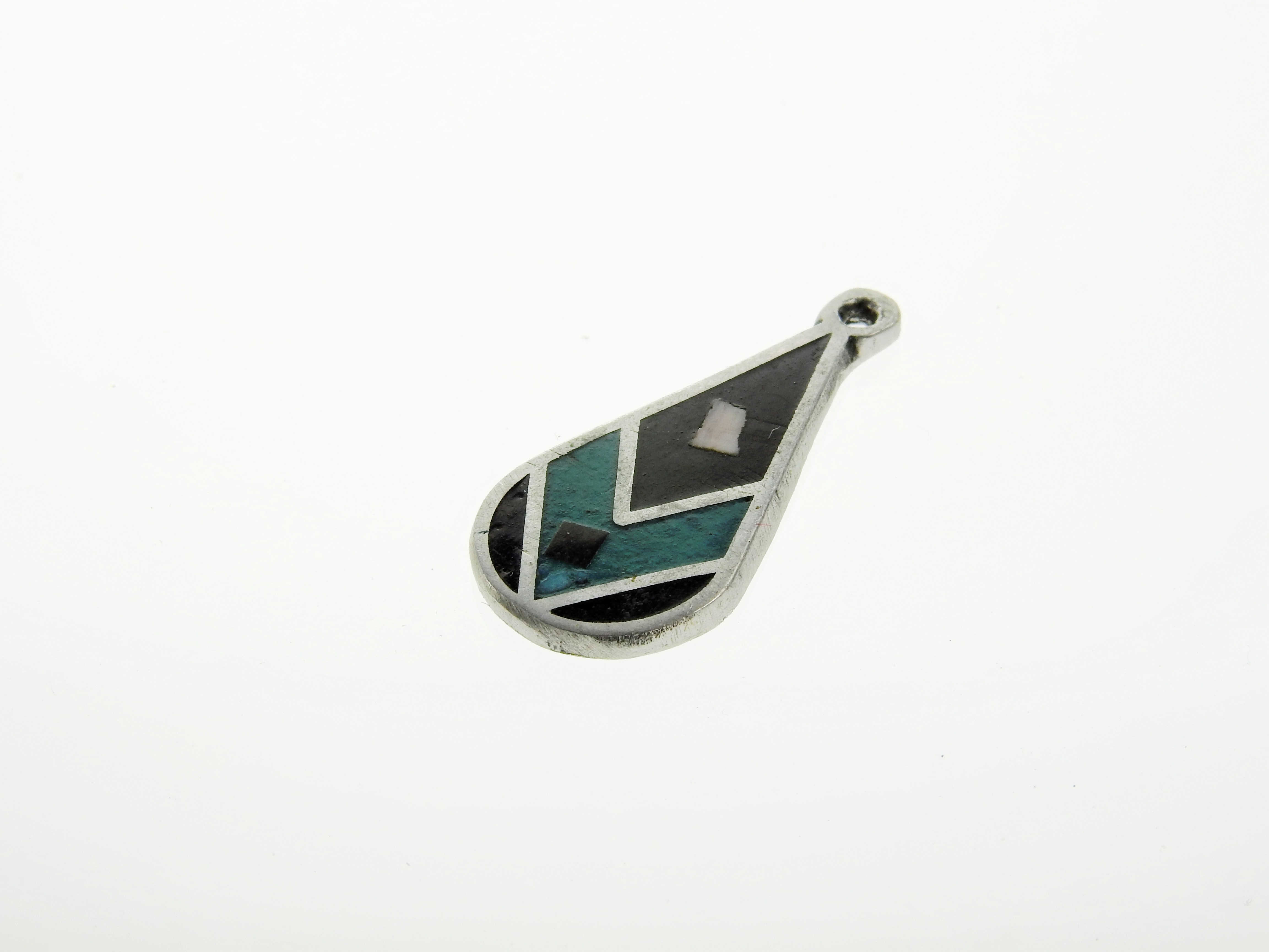 black and teal pendant