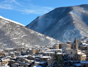 Abruzzo, Scanno, Snow, Town, Winter, building exterior, mountain thumbnail