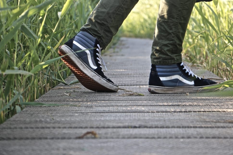 grey and black vans suede lace up high top sneakers free image Peakpx