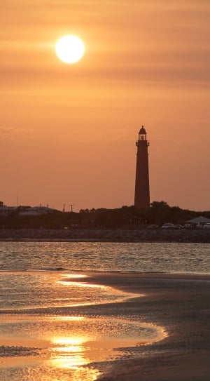 Ocean, Sky, Ponce Inlet, Lighthouse, lighthouse, sunset thumbnail