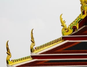 brass red and white pagoda roof thumbnail