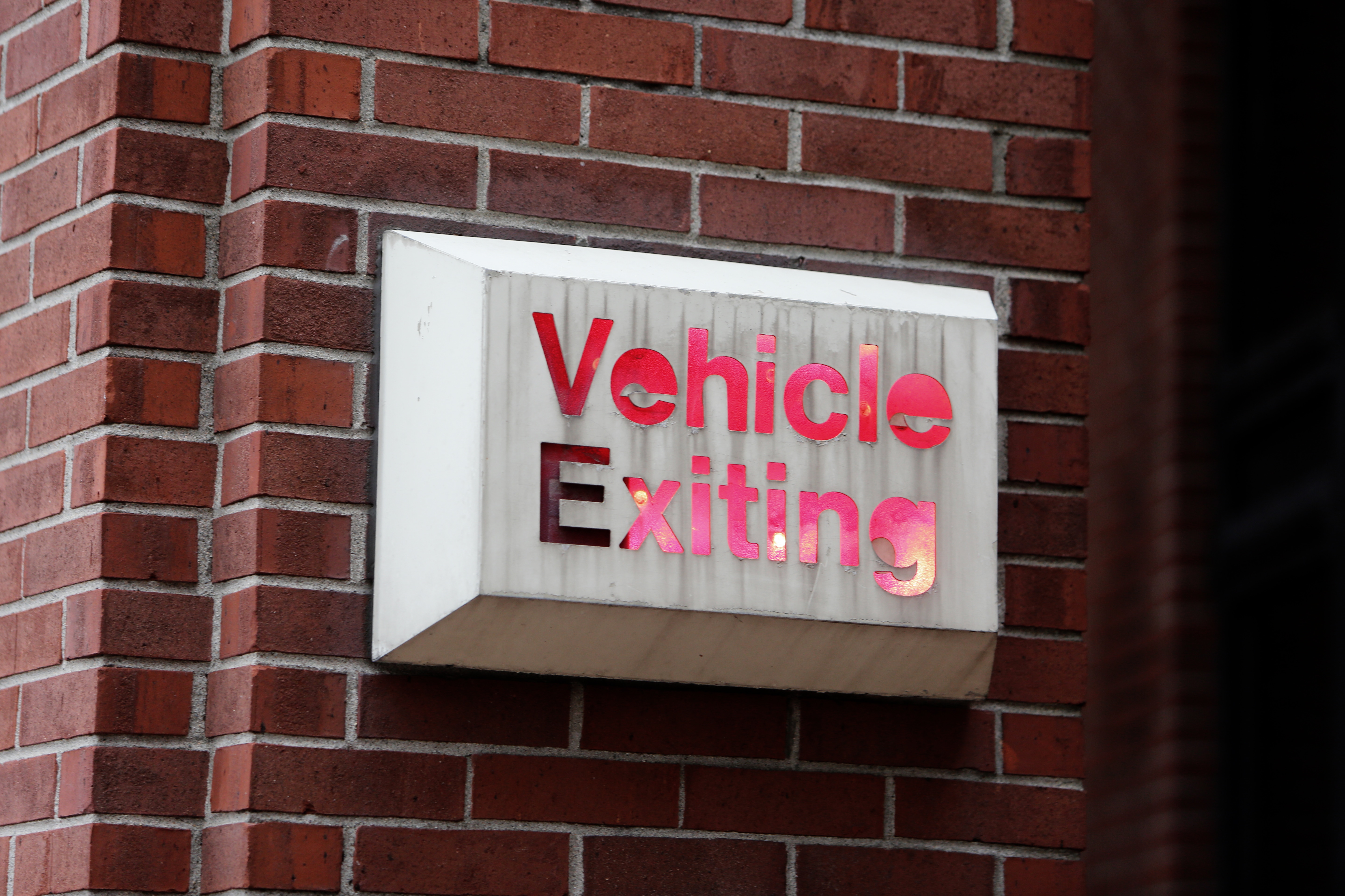 vehicle exiting signage
