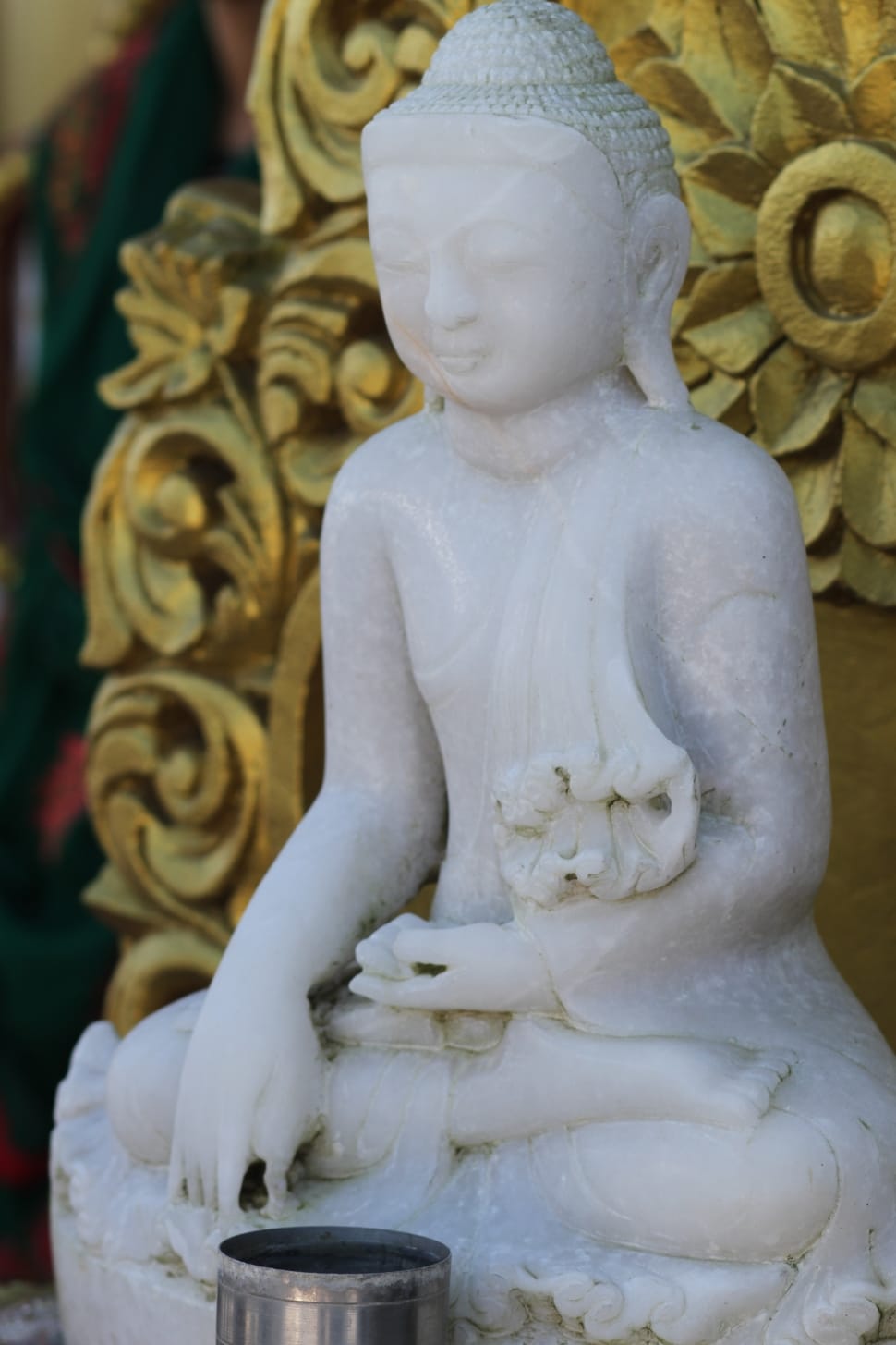 white buddha ceramic figurine preview