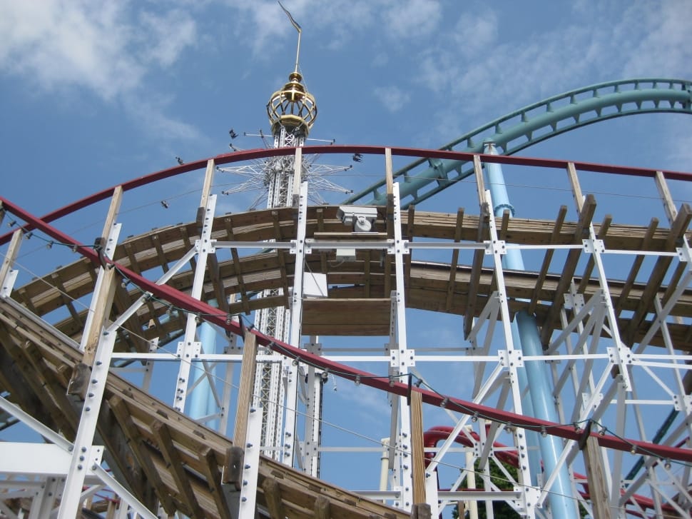 white roller coaster preview