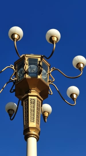 Street Lamp, Beijing, Chang'An Avenue, blue, lighting equipment thumbnail