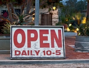 OPEN DAILY 10-5 signage thumbnail