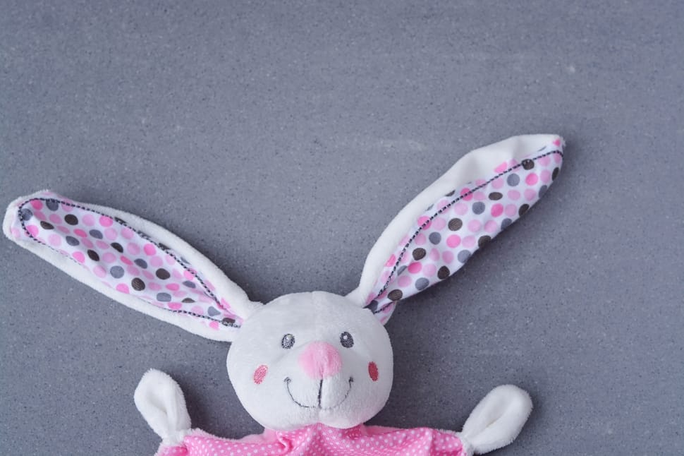 Hare, Fabric Bunny, Security Blanket, pink color, day preview