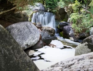 waterfalls passes through boulder timelapse photography thumbnail