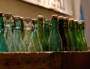 green glass bottle lot thumbnail