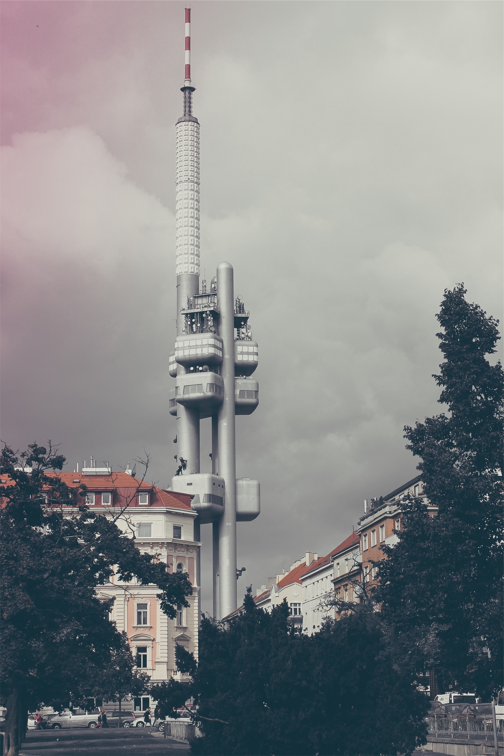grey and white tall tower landmark