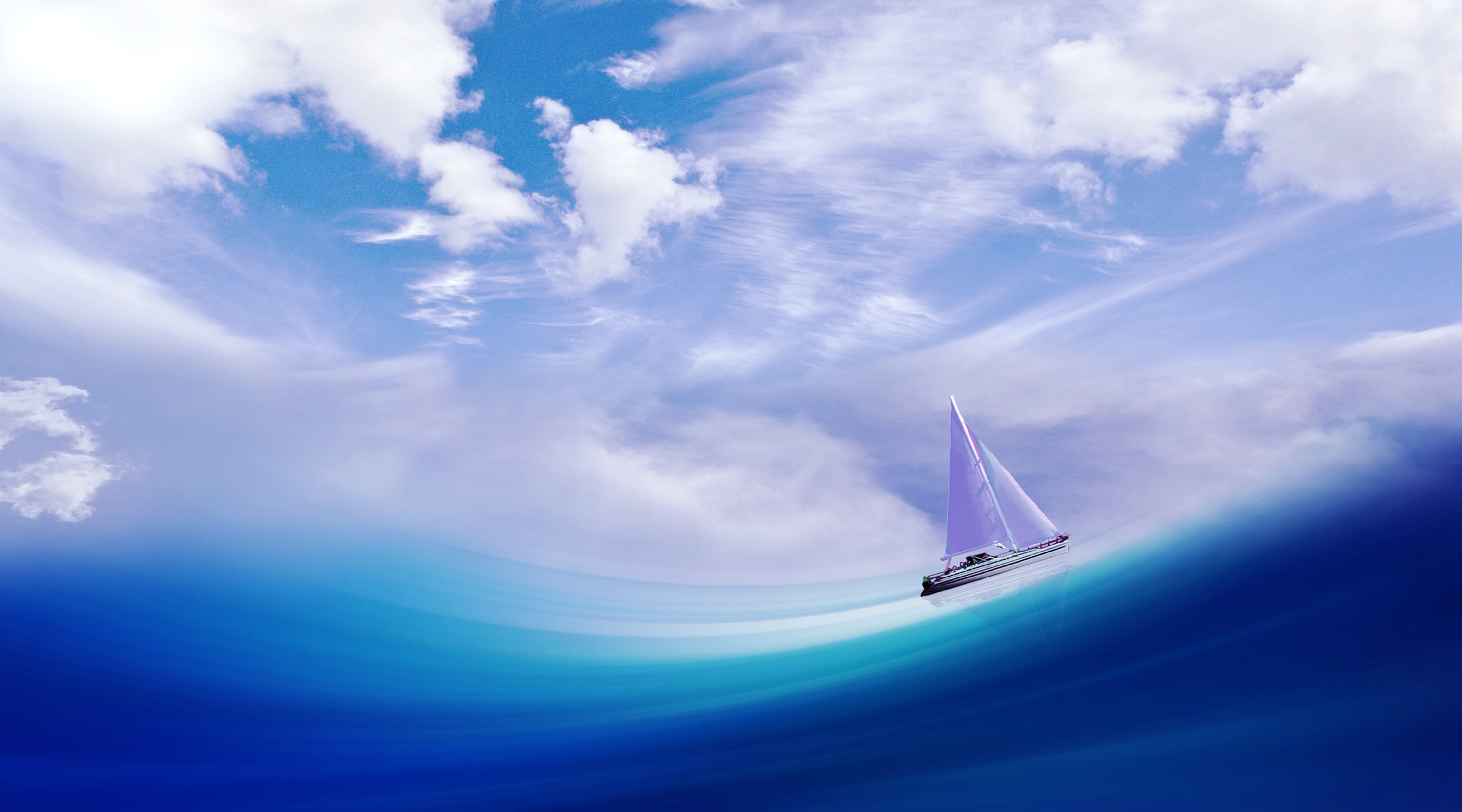 blue ocean wave illustration