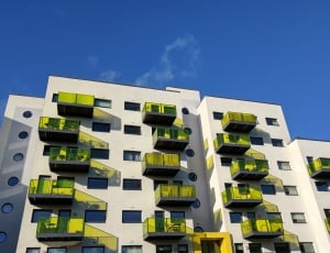white and yellow high rise concrete buildings thumbnail