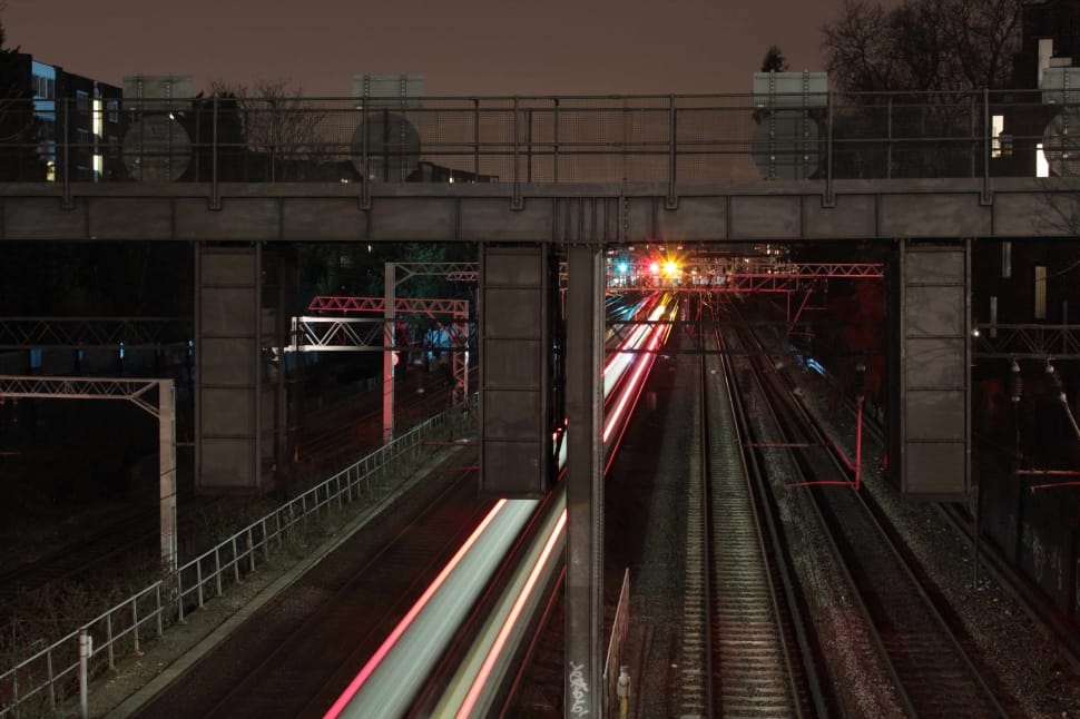 train lights in long exposure photography preview
