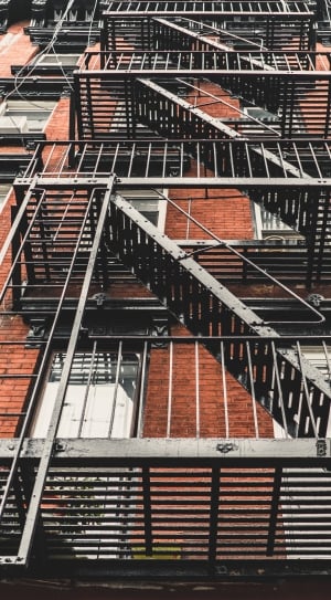 close photo of a black fire exit ladders thumbnail