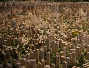 beige city buildings scale model thumbnail