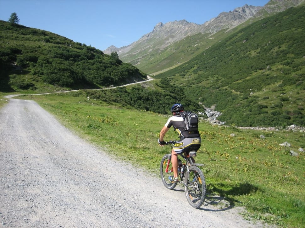 bike trail through mountains preview