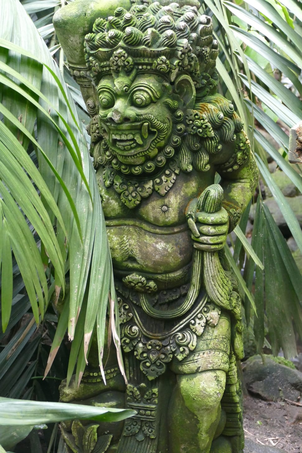green ceramic statue preview