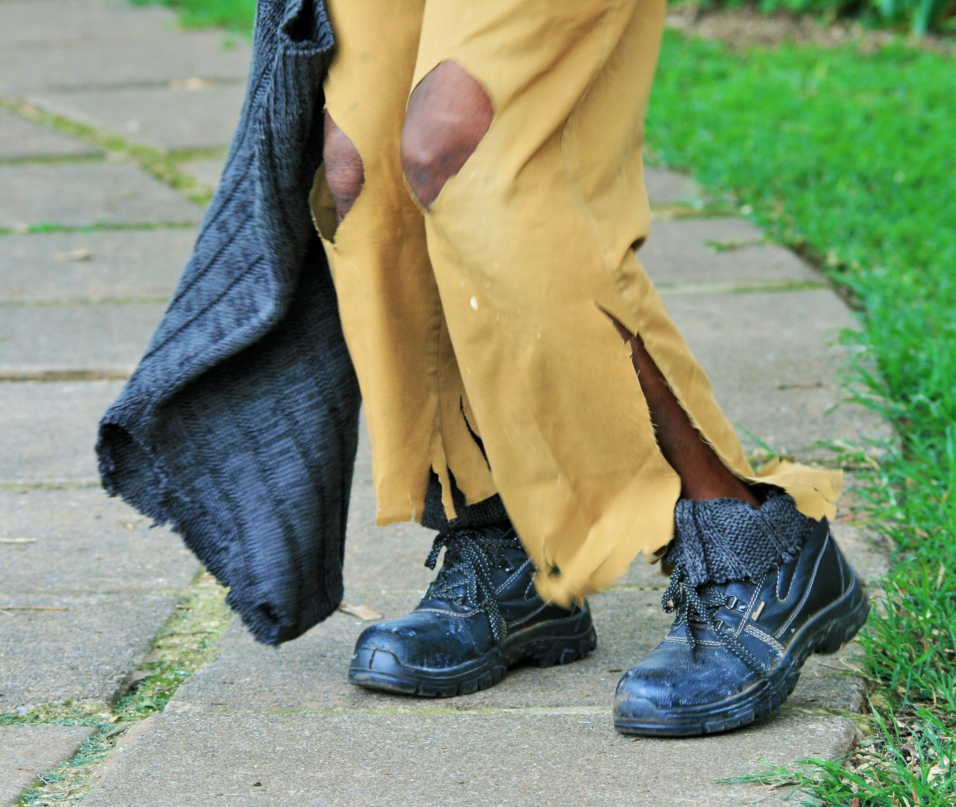 Hobo, Homeless, Torn, Vagrant, Clothing, low section, human body part
