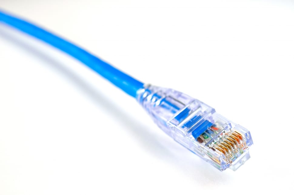 blue and clear rj45 cable preview