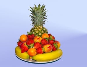 pineapple strawberry apple and banana fruits thumbnail