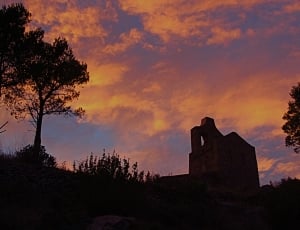 silhouette of rock at golden hour thumbnail