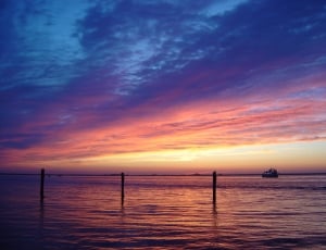 Sunset, Sky, Clouds, Pink, Colorful, sea, sunset thumbnail