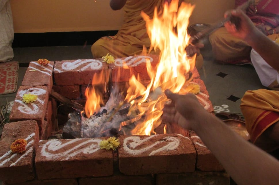 Dharwad, India, Performing Rituals, Fire, fire - natural phenomenon, flame preview