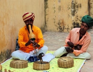 Music, Snake, India, Snake Charmer, two people, mid adult thumbnail