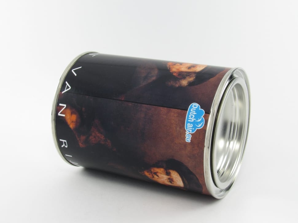 brown labeled can on white surface preview