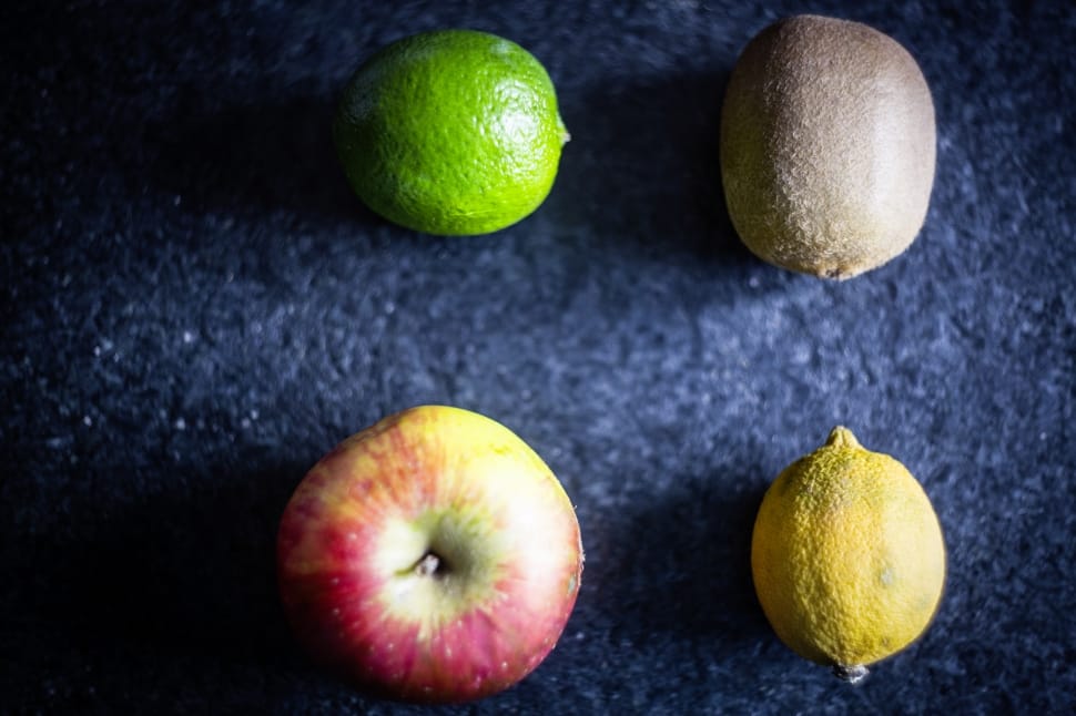 apple, lime; lemon and kiwi fruits preview