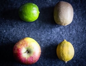 apple, lime; lemon and kiwi fruits thumbnail