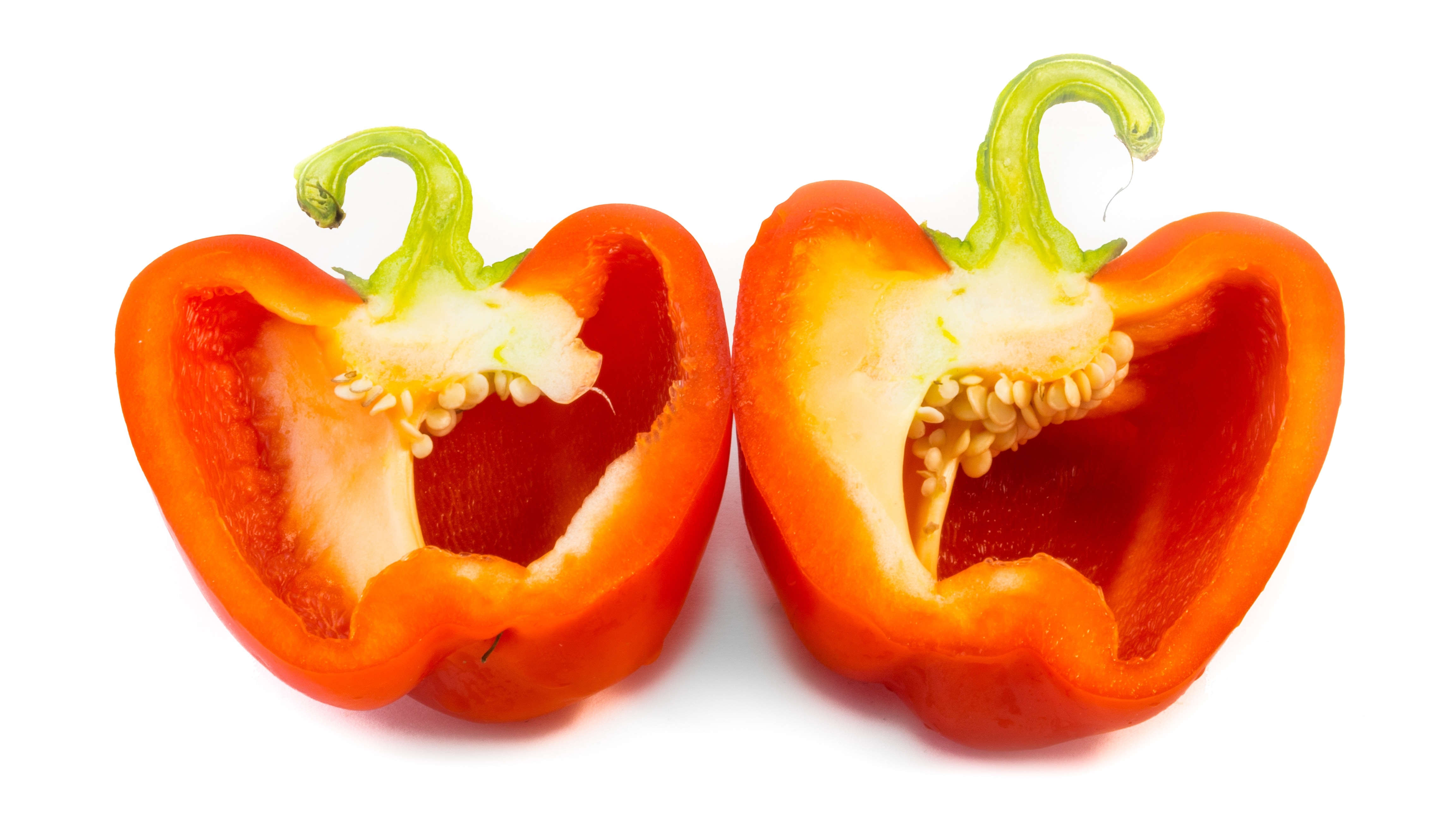 red sliced bell pepper